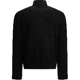 Padded wool cardigan