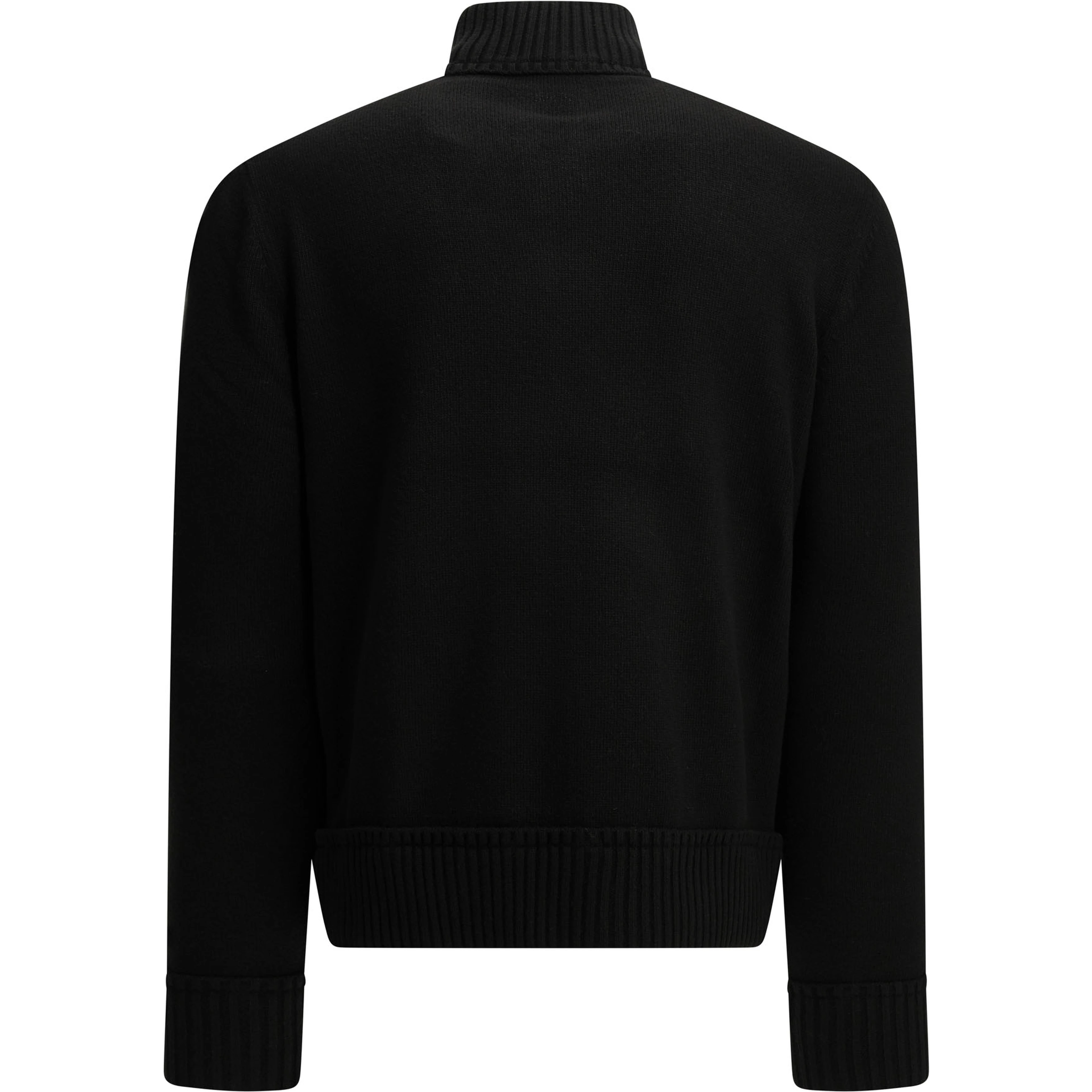 Padded wool cardigan