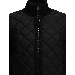 Padded wool cardigan