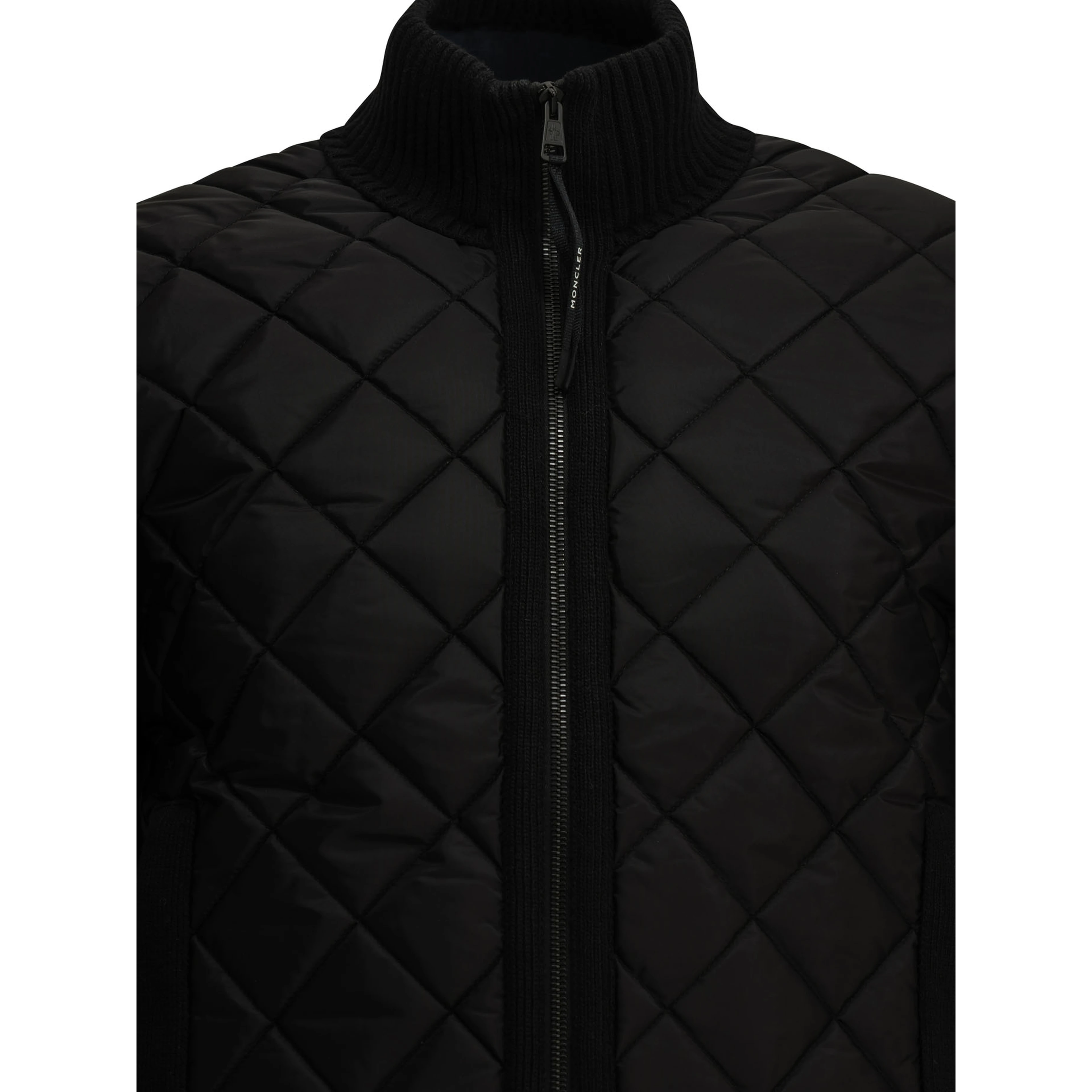Padded wool cardigan