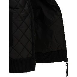 Padded wool cardigan