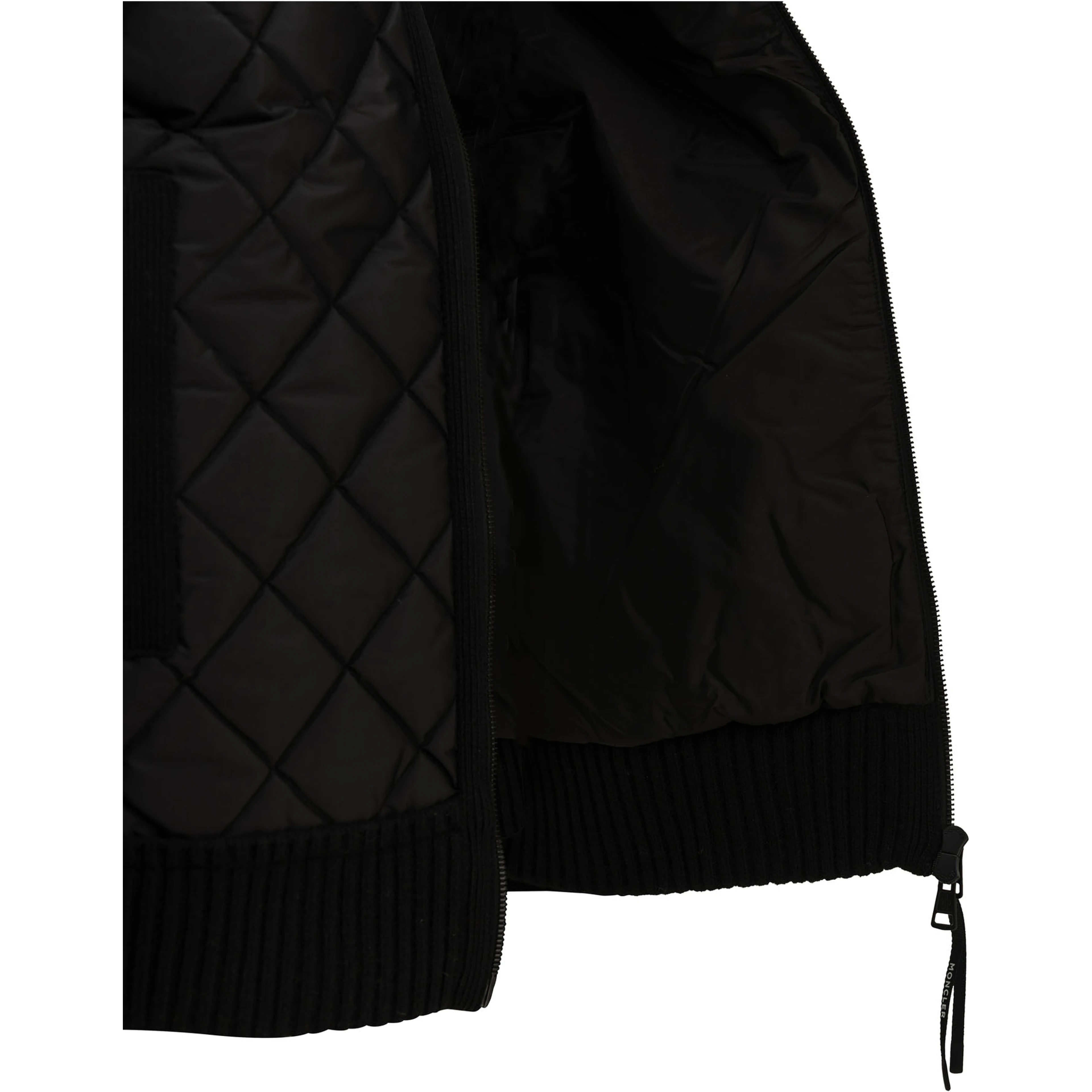 Padded wool cardigan