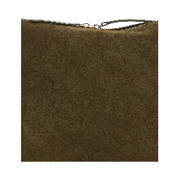 Vera Brown Shoulder Bag with Top Handle and Zip Closure in Suede Woman