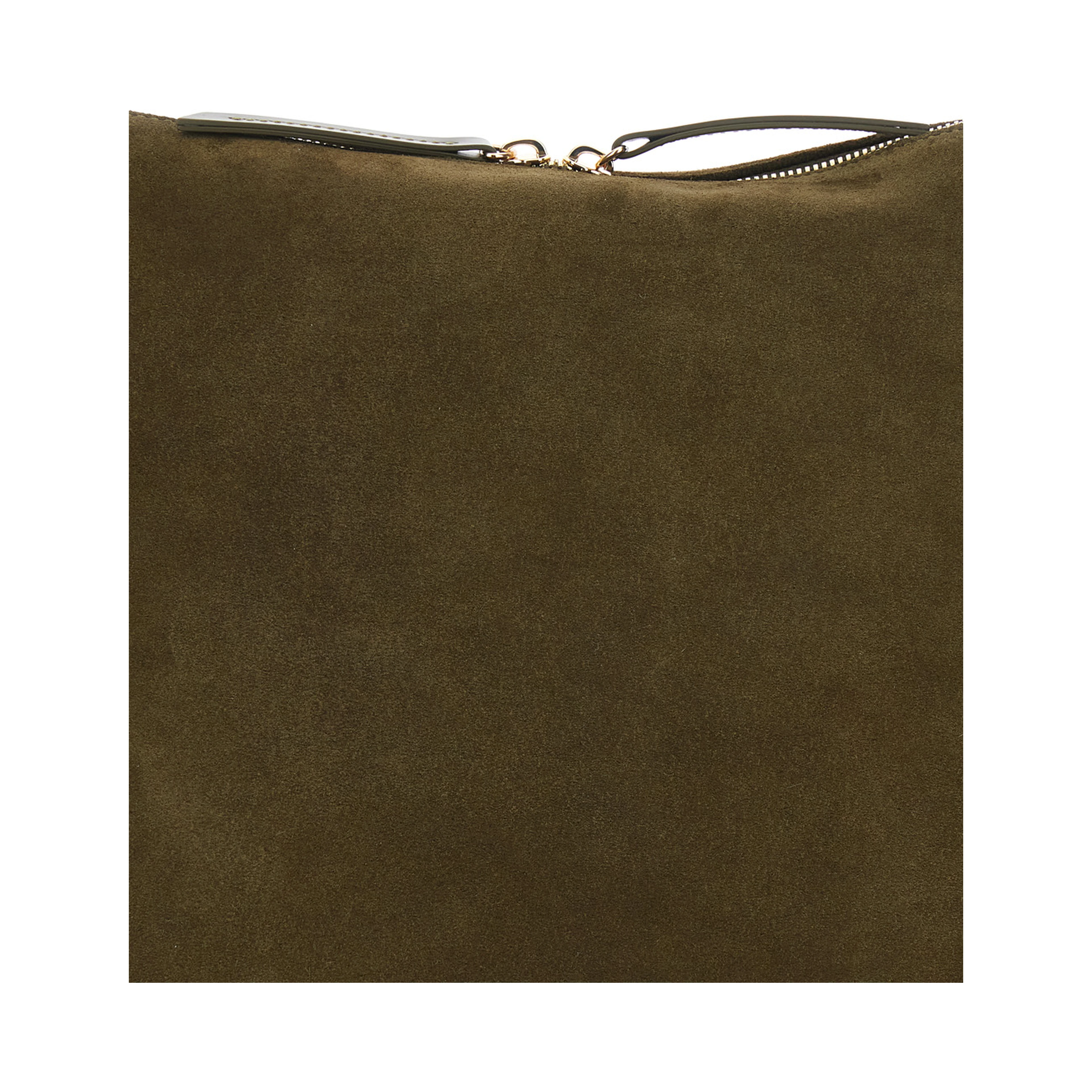 Vera Brown Shoulder Bag with Top Handle and Zip Closure in Suede Woman