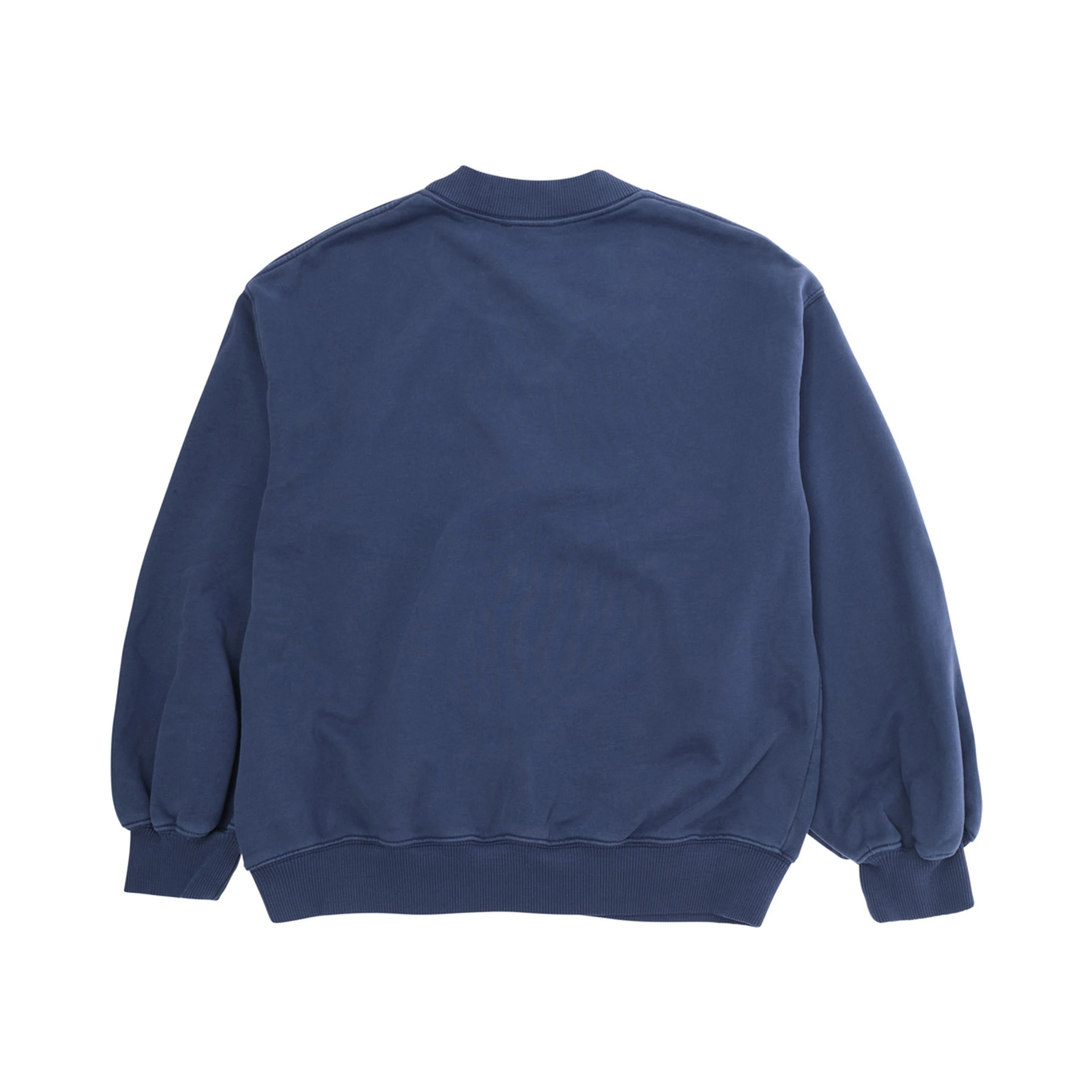 Blue Crewneck Sweatshirt with Logo Printed on the Front in Cotton for Girls