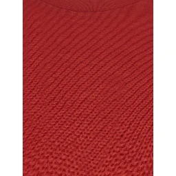 WOOL RELAXED LONG SLEEVE with long sleeves and round neck in Wool in Red for men