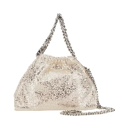 Falabella Pink Crossbody bag with drawstring closure and chain strap in ecoleather for women