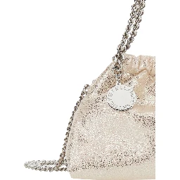 Falabella Pink Crossbody bag with drawstring closure and chain strap in ecoleather for women