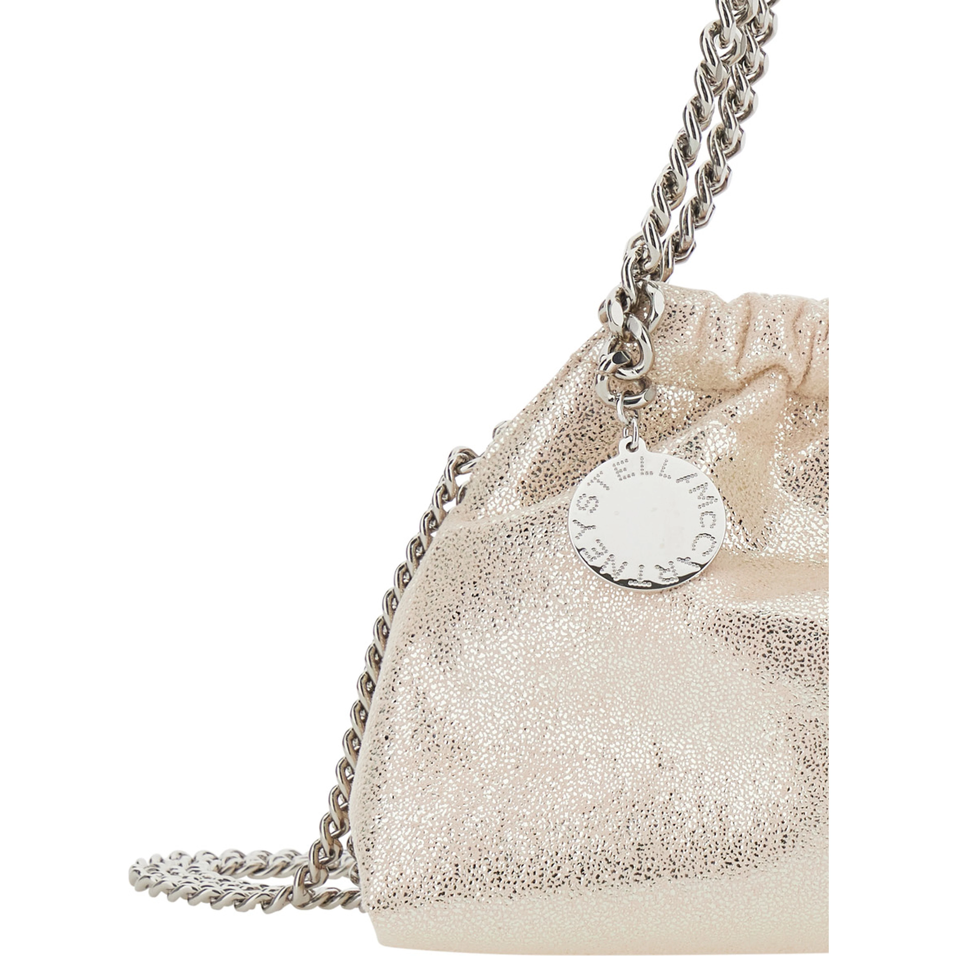 Falabella Pink Crossbody bag with drawstring closure and chain strap in ecoleather for women