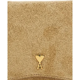 Paris Paris Beige Handbag with ADC Patch on the Front and Adjustable and Removable Suede Strap Woman