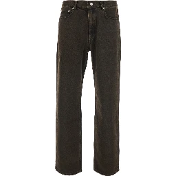 ESSENTIAL LOOSE JEANS with wide fit in Brown Cotton Men