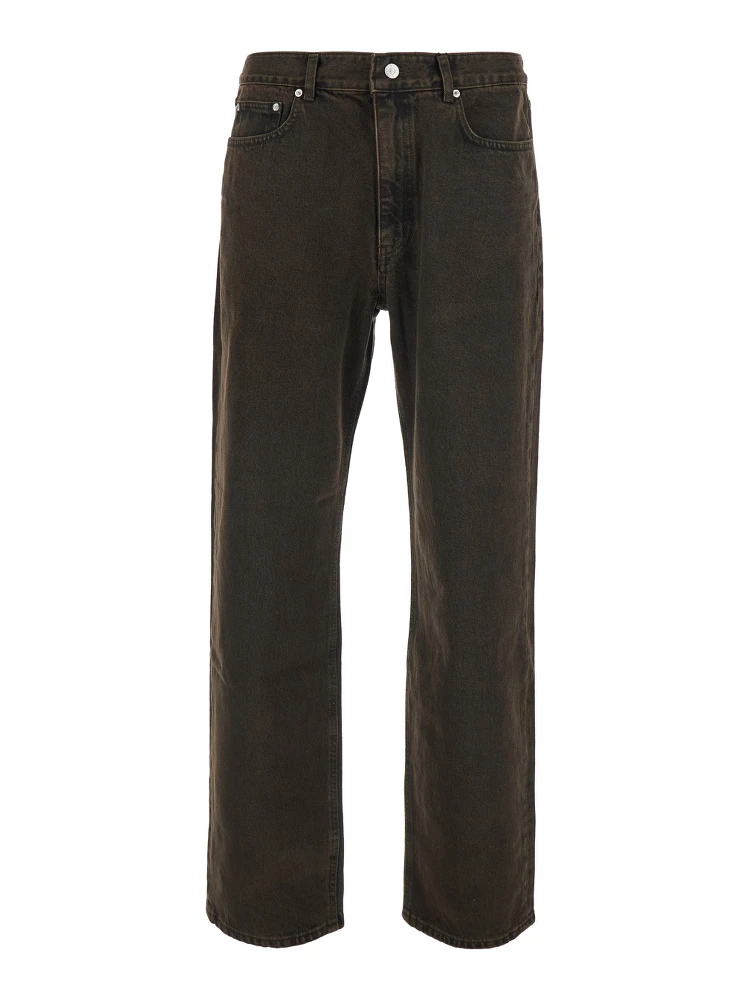 ESSENTIAL LOOSE JEANS with wide fit in Brown Cotton Men