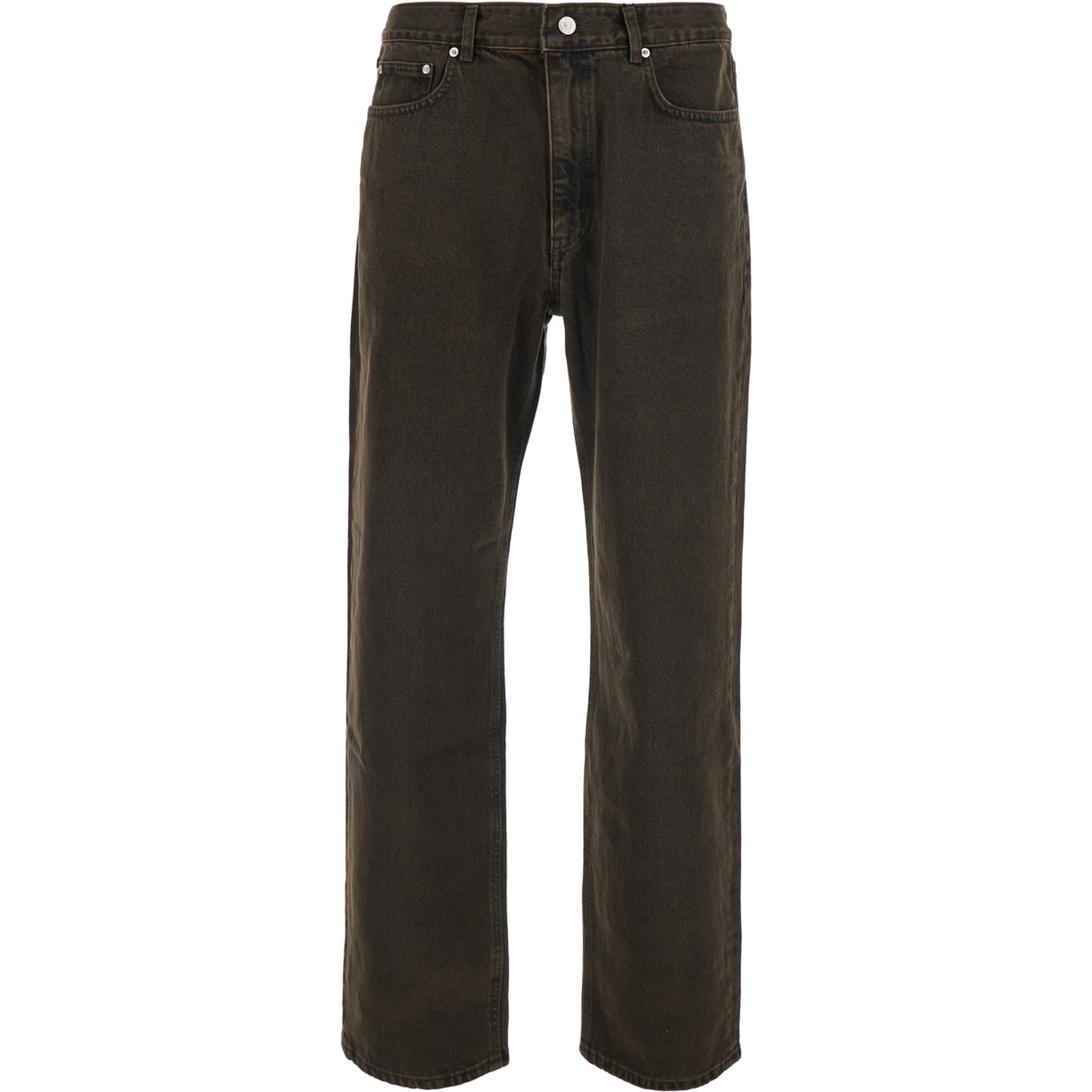 ESSENTIAL LOOSE JEANS with wide fit in Brown Cotton Men