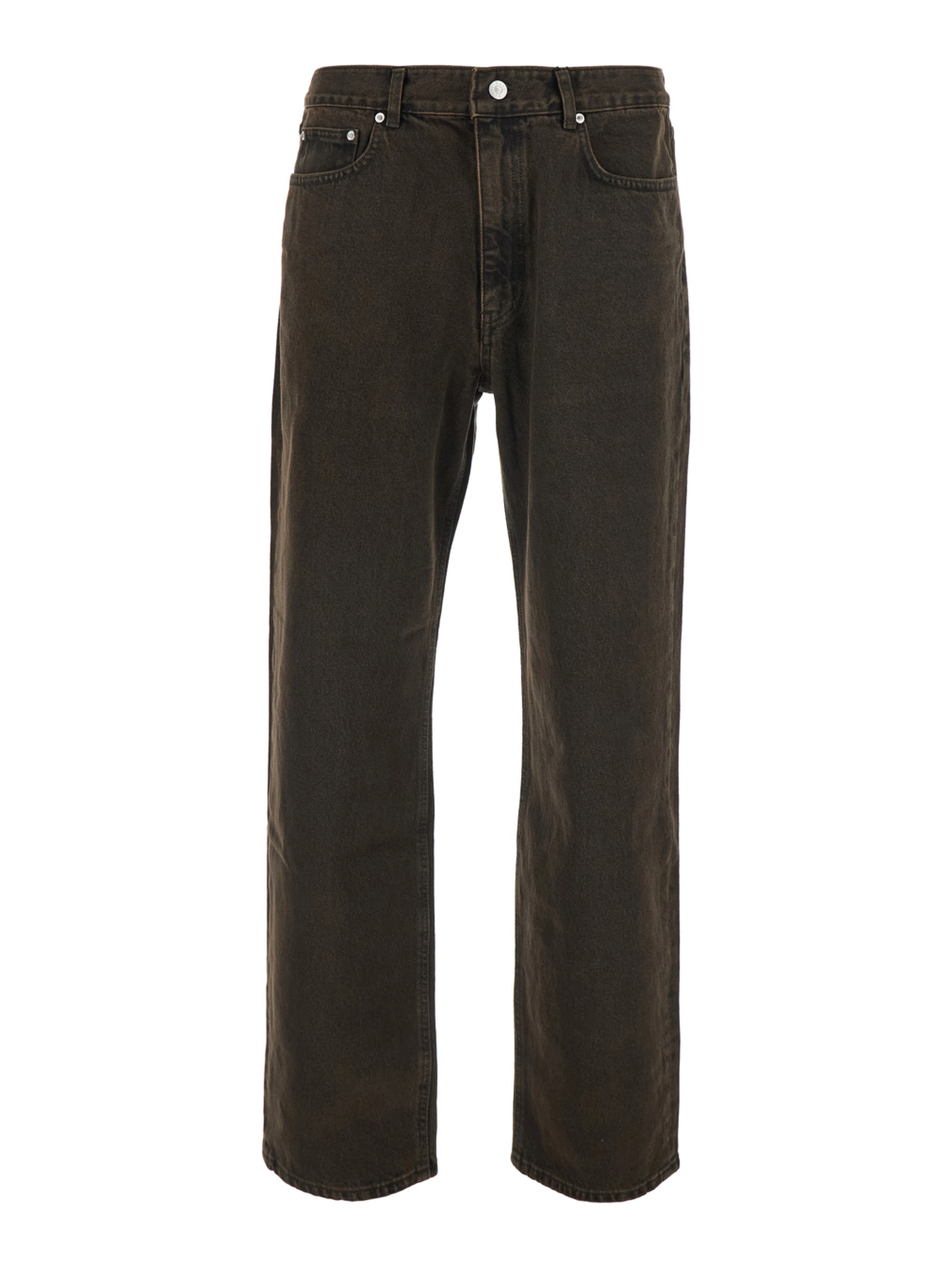 ESSENTIAL LOOSE JEANS with wide fit in Brown Cotton Men