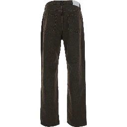 ESSENTIAL LOOSE JEANS with wide fit in Brown Cotton Men
