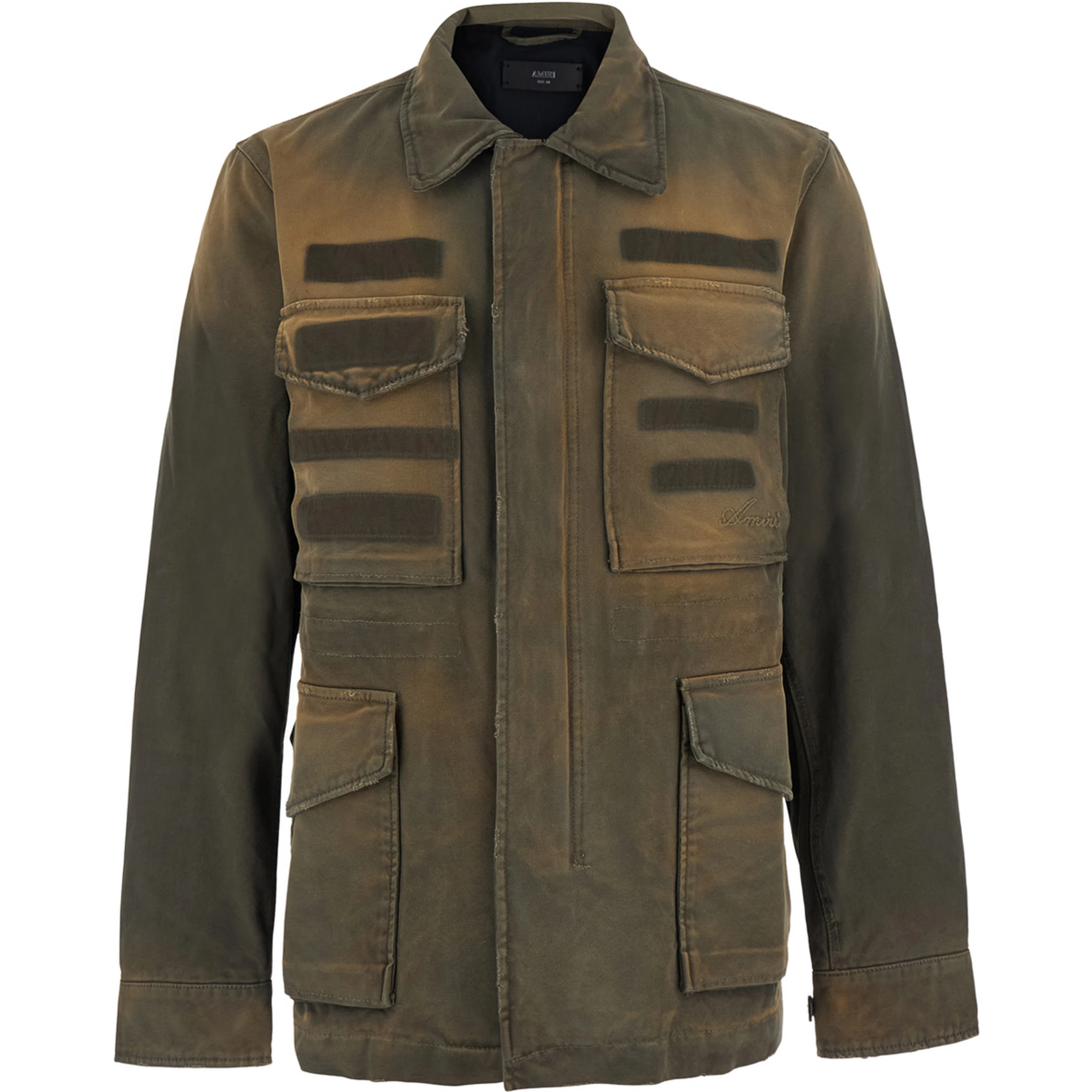 M65 green Jacket with military design and embroidered logo on the front in cotton for men