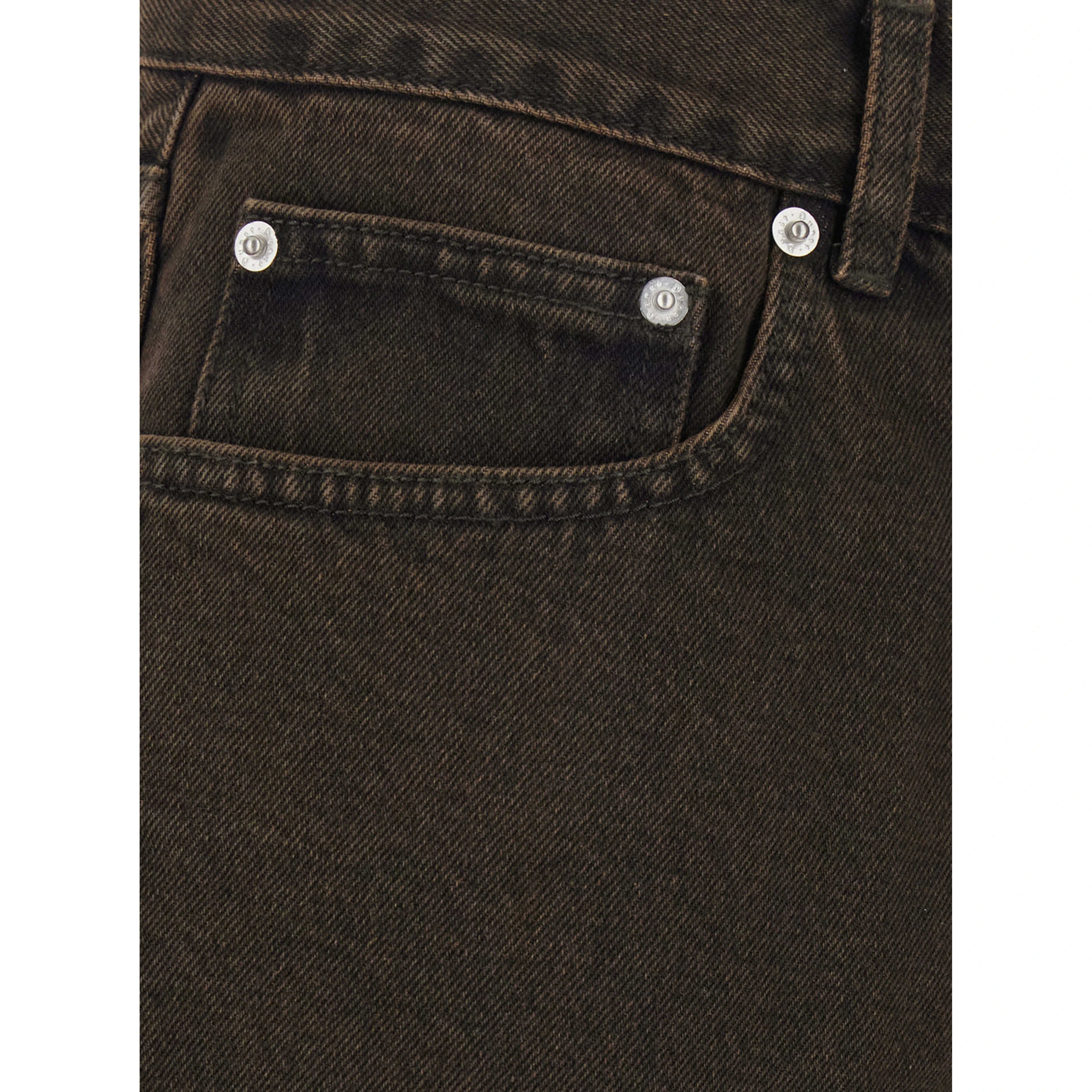 ESSENTIAL LOOSE JEANS with wide fit in Brown Cotton Men