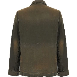 M65 green Jacket with military design and embroidered logo on the front in cotton for men