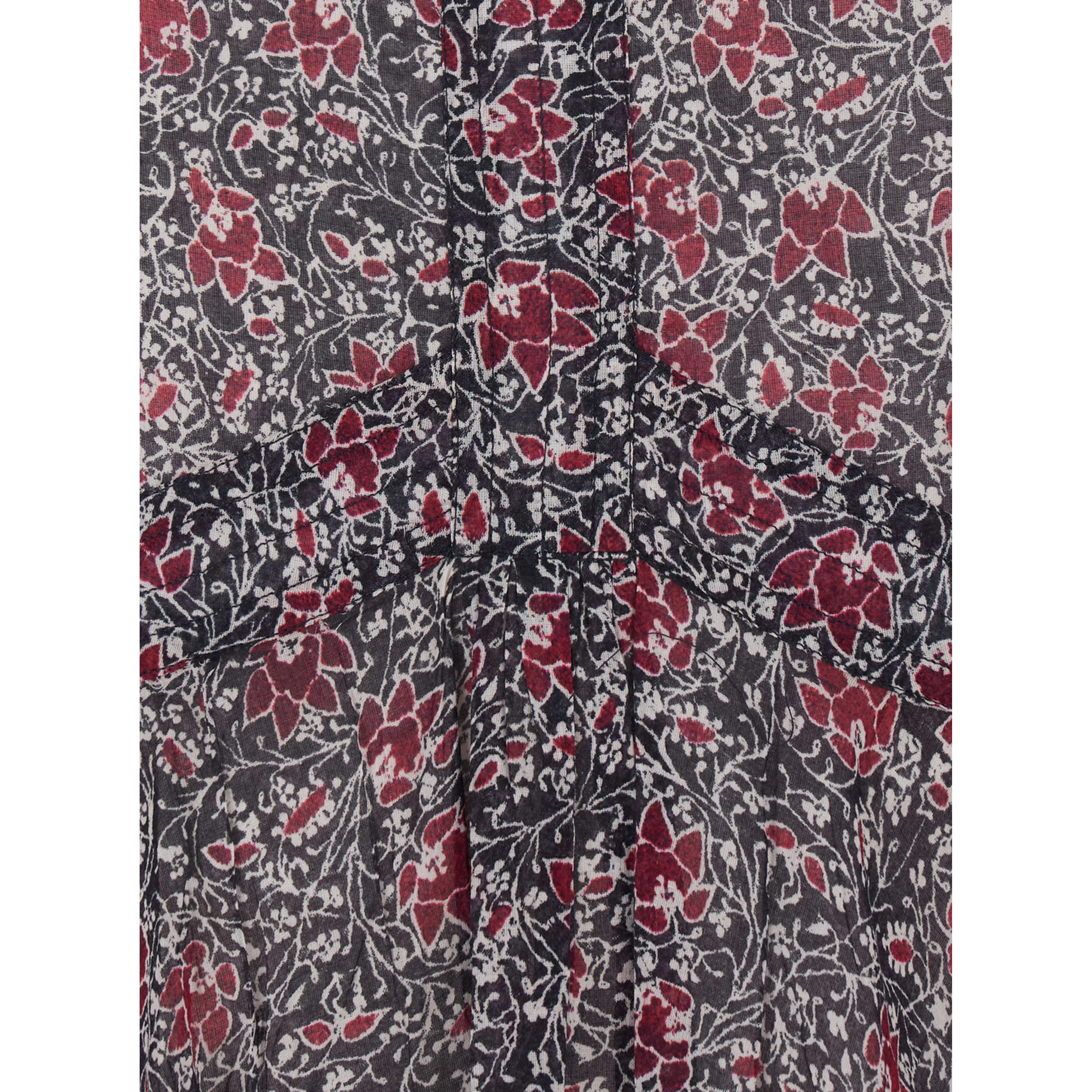Danielle Purple Dress with V-neck and Floral Motif in Viscose for Women