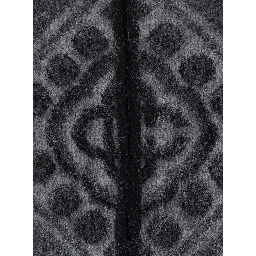 CARPET MOHAIR HOODIE with hood and long sleeves in wool, alpaca and fabric in black for men