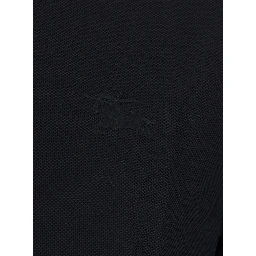 Eddie Black Polo Shirt with classic collar and EKD embroidery on the front in cotton for men