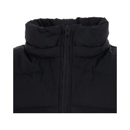 Borbore Black Down jacket with removable hood and logo patch on the sleeve in Tech Fabric for men