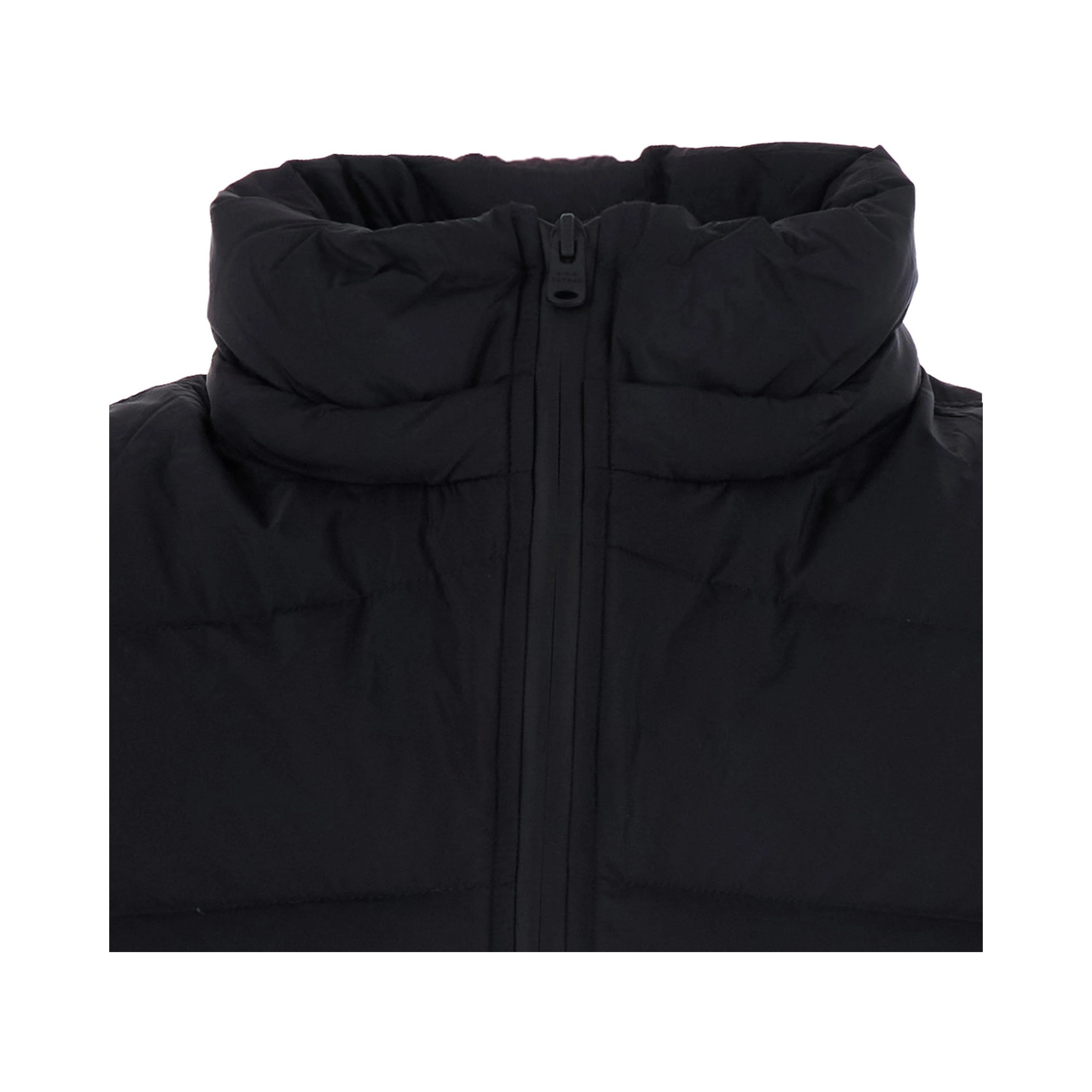 Borbore Black Down jacket with removable hood and logo patch on the sleeve in Tech Fabric for men