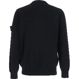 Black T-Shirt with Long Sleeves and Logo Patch on the Sleeve In cotton for Men
