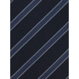 blue Tie with striped motif in silk Man