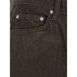 90S WIDE CORDUROY JEANS with pockets and brown cotton men