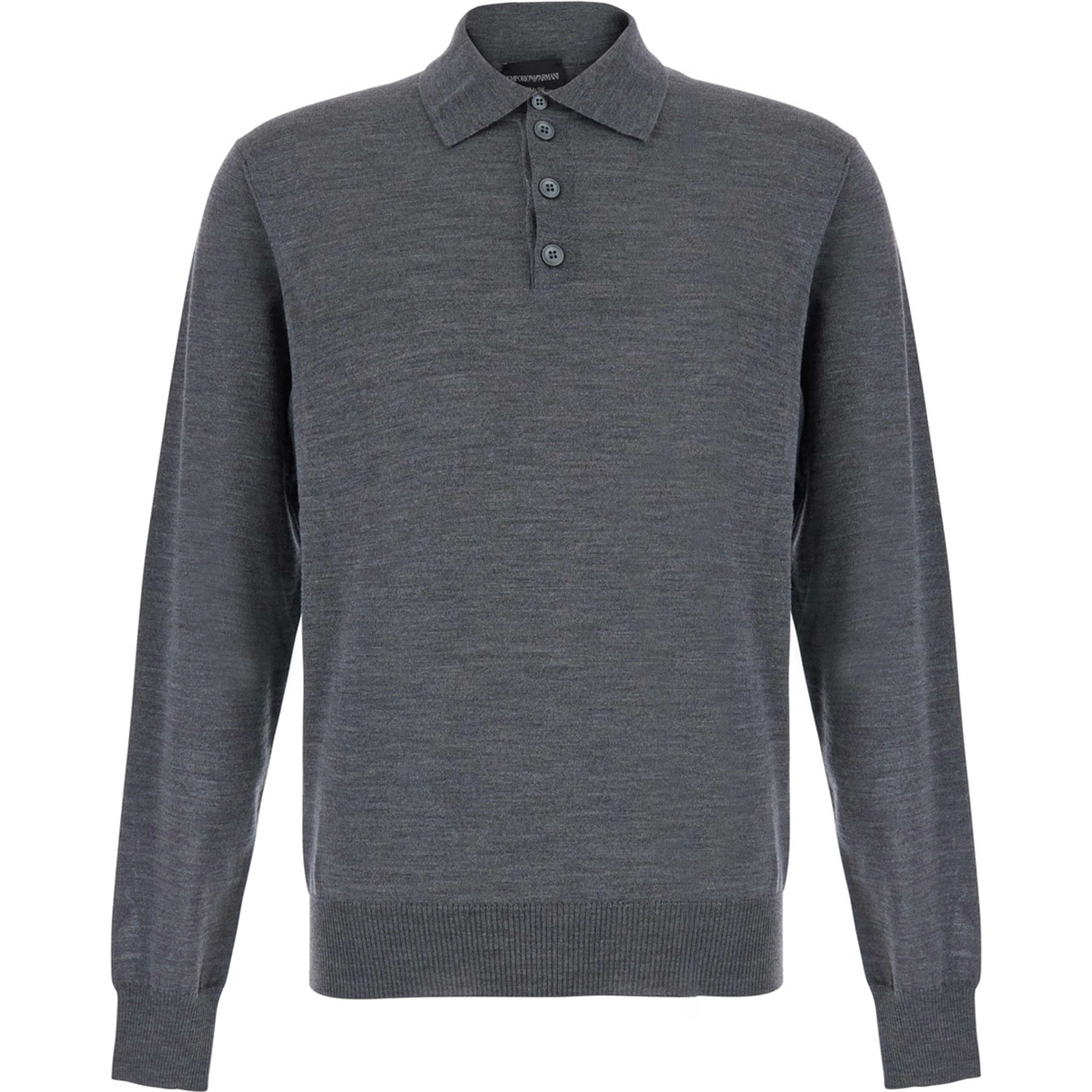 POLO COLLAR with patch and logos in Gray for men