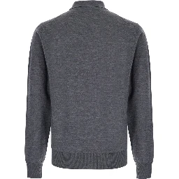 POLO COLLAR with patch and logos in Gray for men