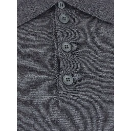 POLO COLLAR with patch and logos in Gray for men