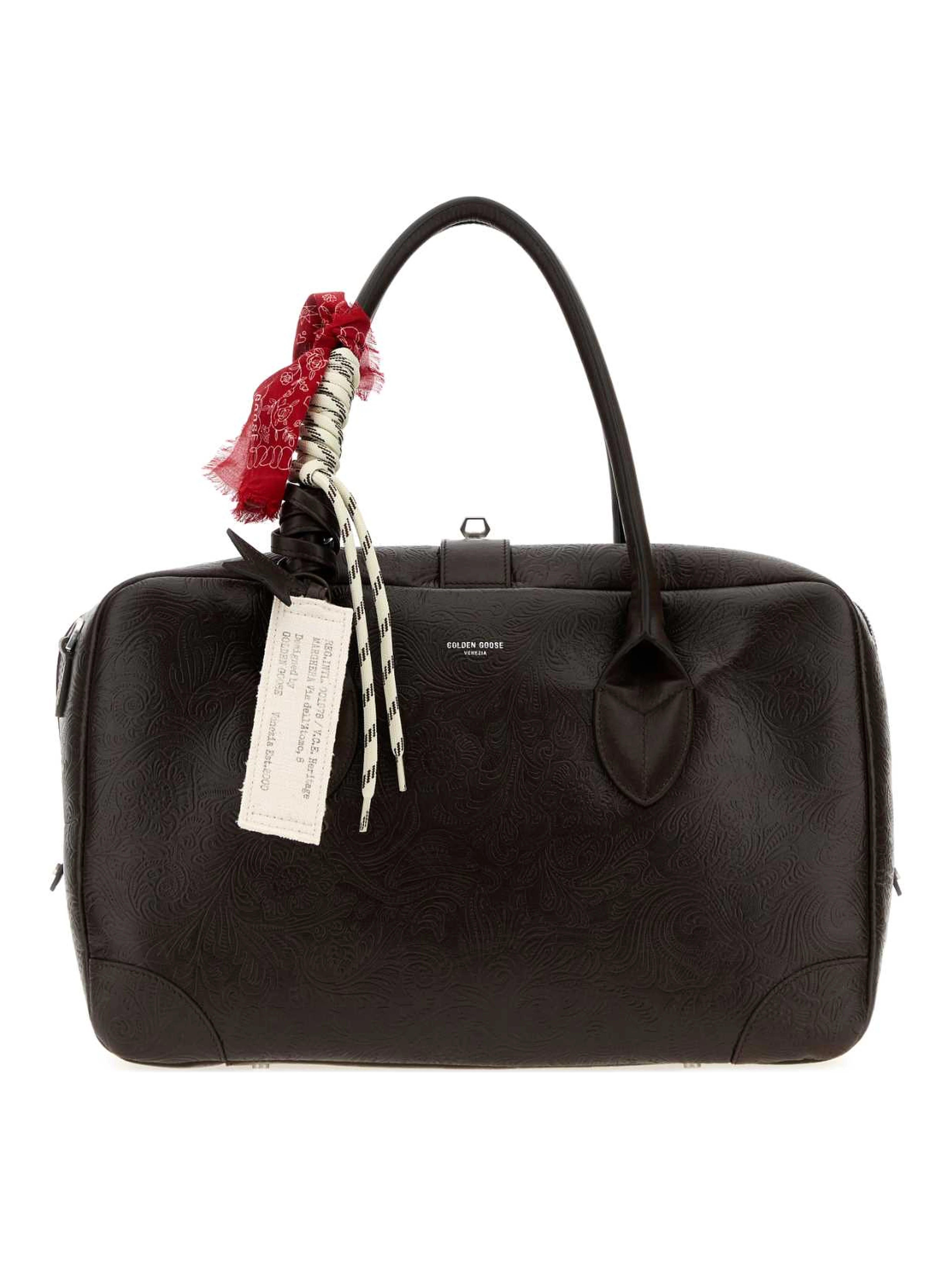 VITA MEDIUM FLOWER EMBOSSED LEATHER BODY WITH CHAR