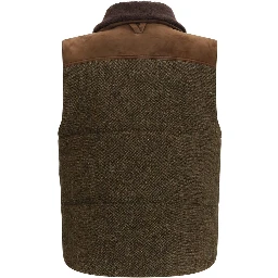 Bicolor Wool Oves Aries Sleeveless Jacket