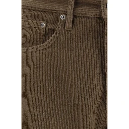 Bicolor Cotton Casual Pants