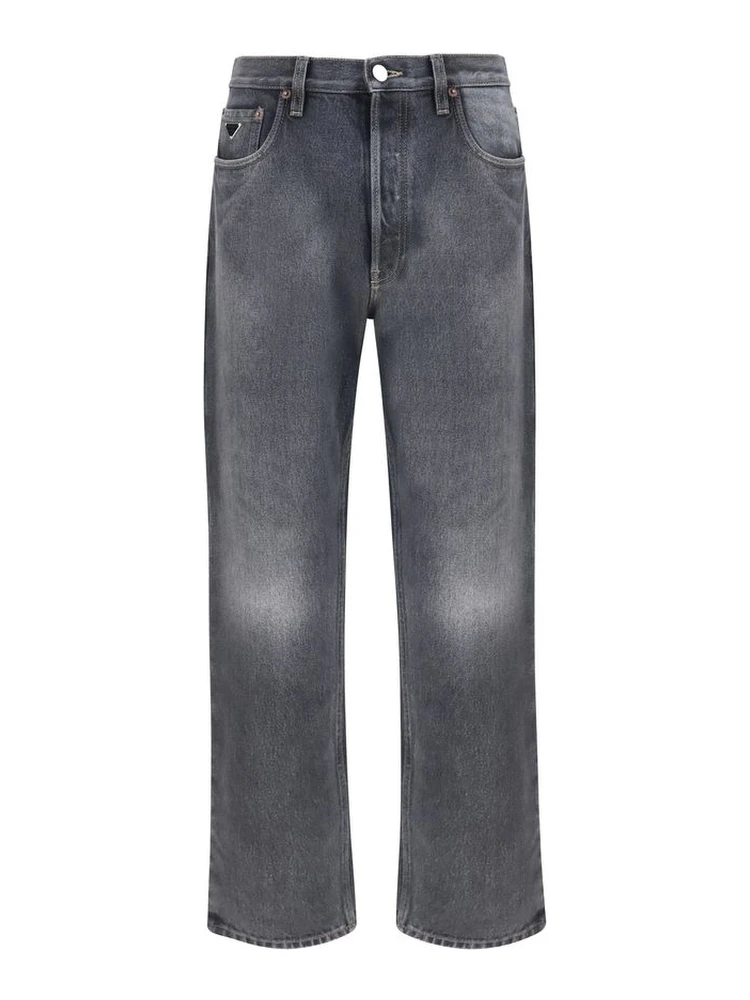 Black Cotton Relaxed Fit Jeans