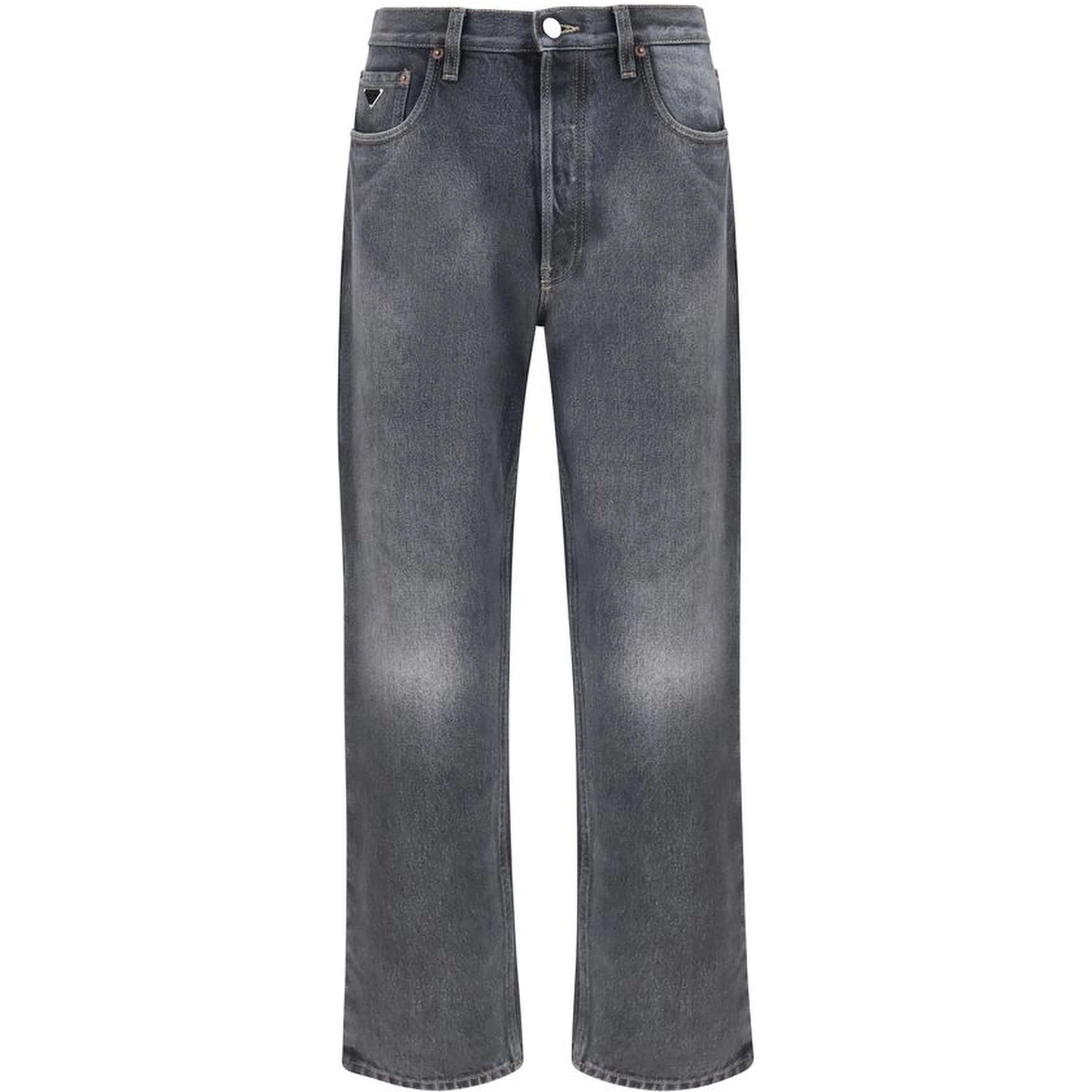 Black Cotton Relaxed Fit Jeans