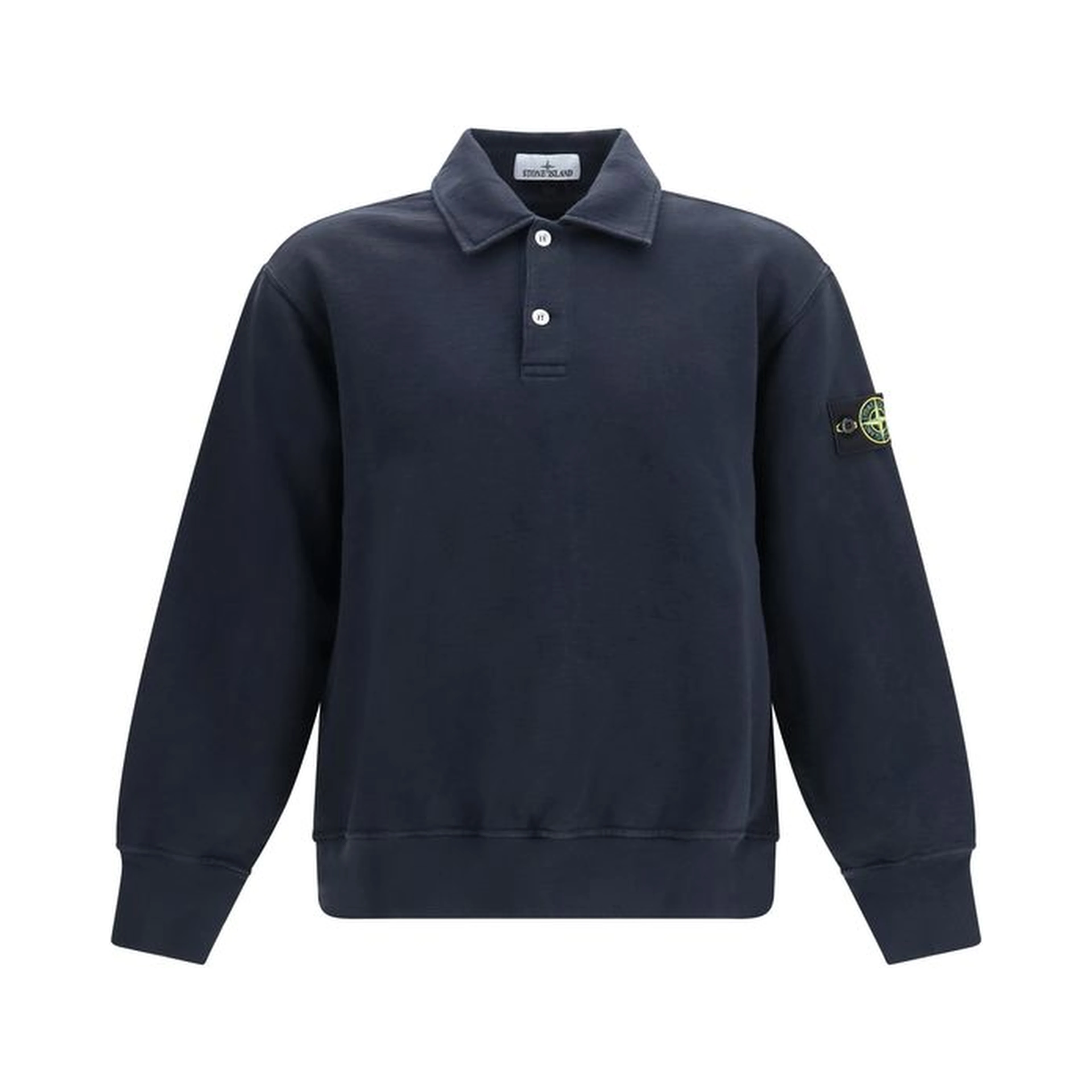 Blue Cotton Polo Shirt