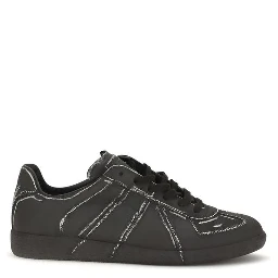 Black Calf Leather Bos Taurus Low Top Sneakers