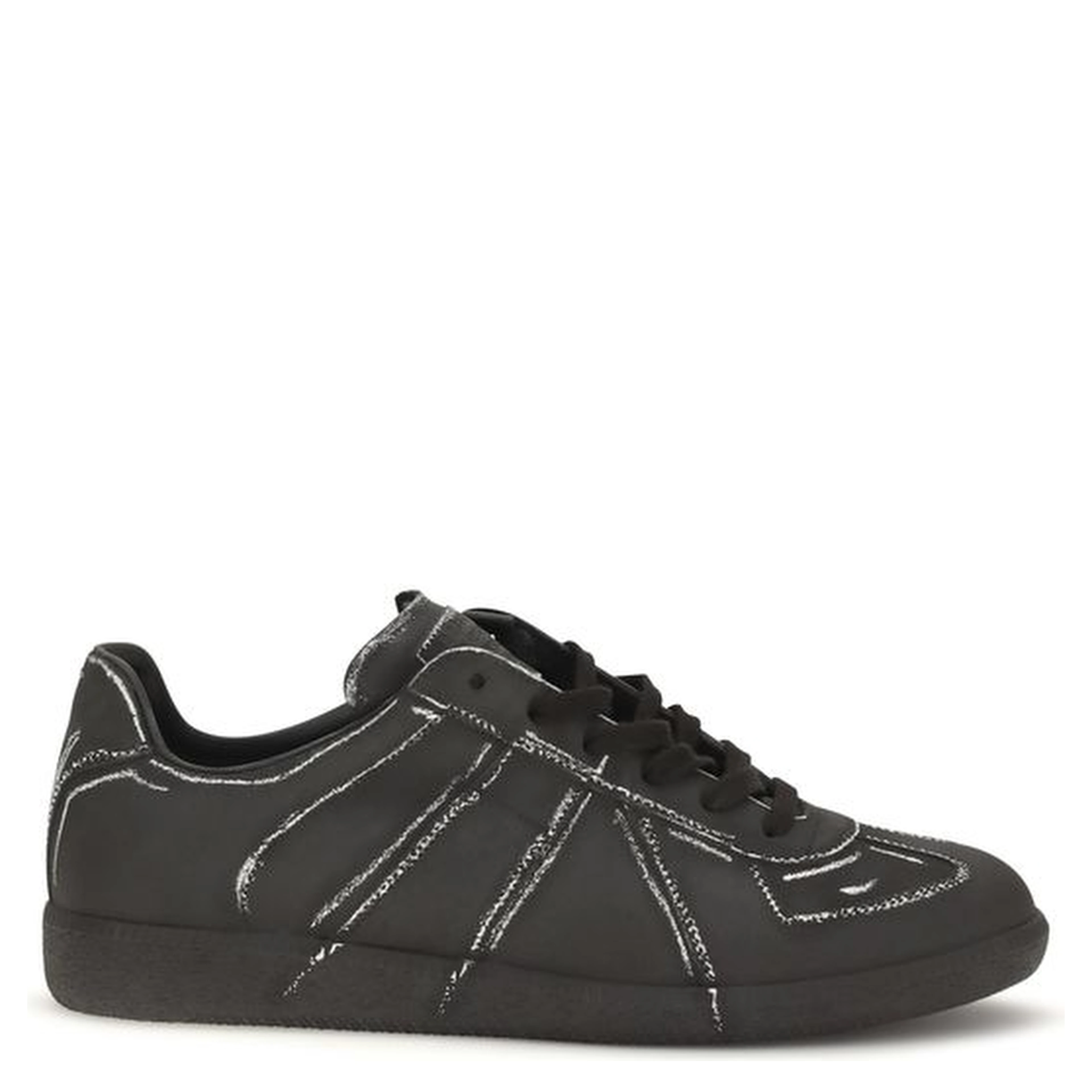 Black Calf Leather Bos Taurus Low Top Sneakers
