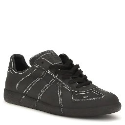 Black Calf Leather Bos Taurus Low Top Sneakers