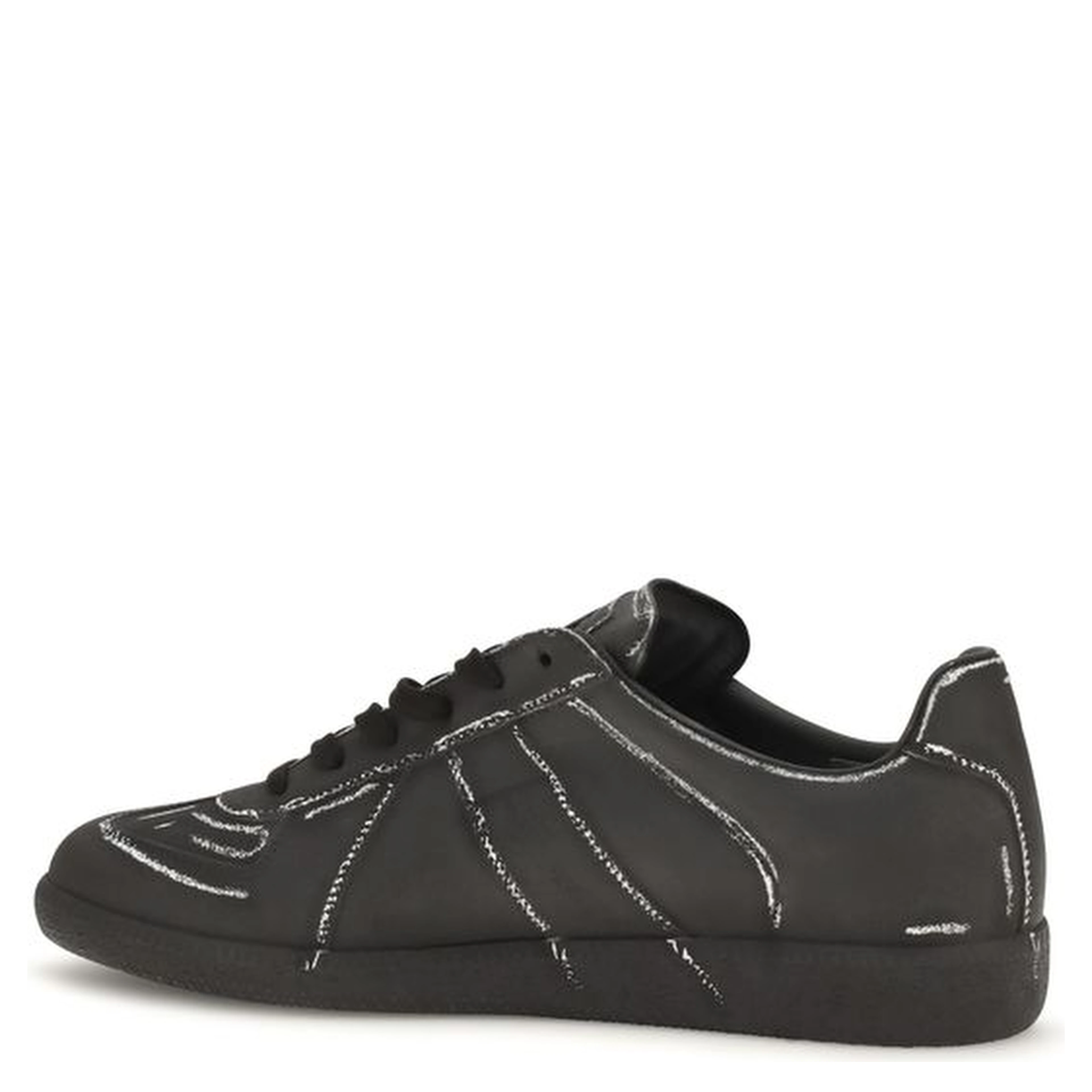 Black Calf Leather Bos Taurus Low Top Sneakers