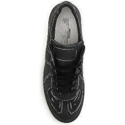 Black Calf Leather Bos Taurus Low Top Sneakers