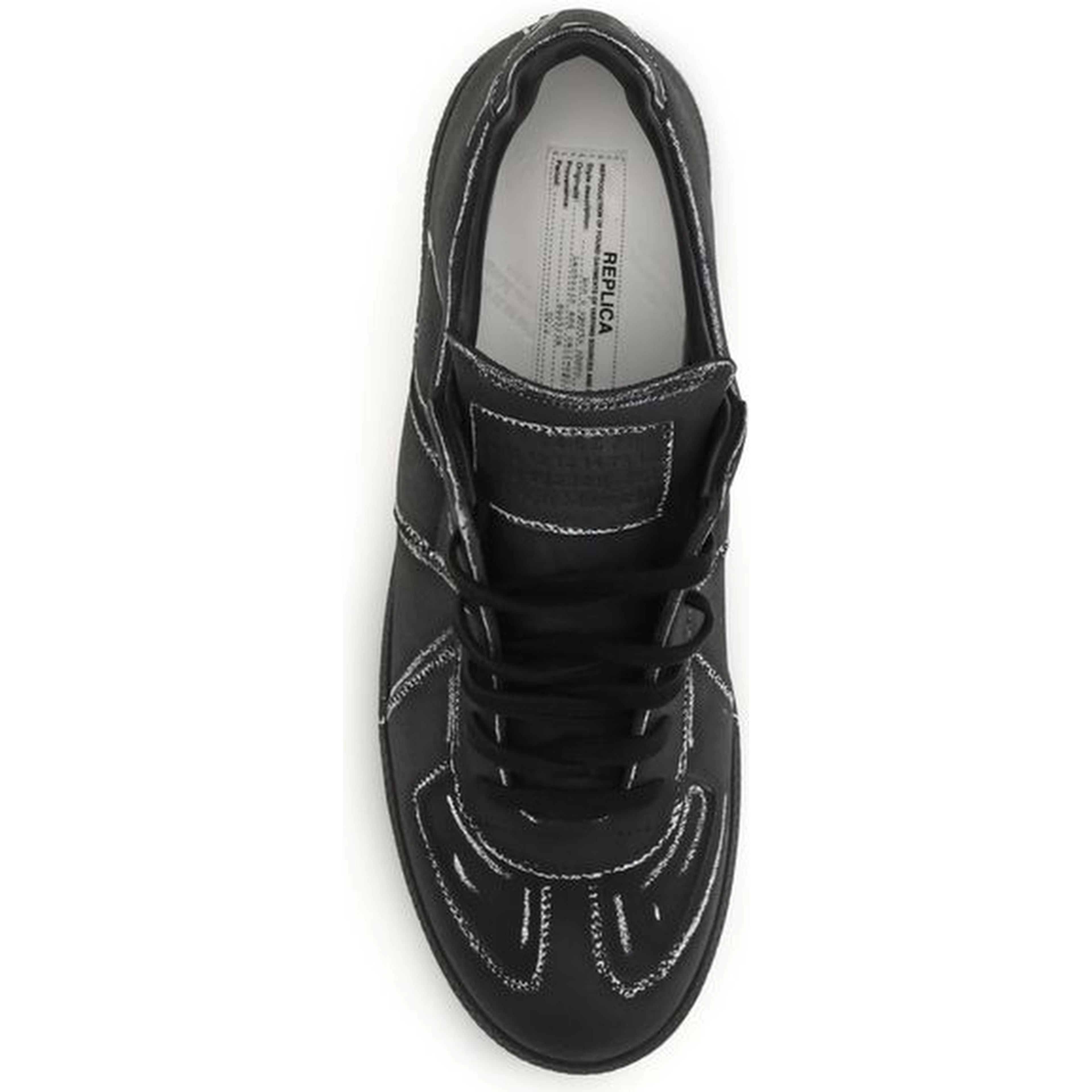 Black Calf Leather Bos Taurus Low Top Sneakers