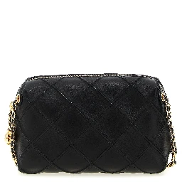 Black Lamb Leather Crossbody Bag