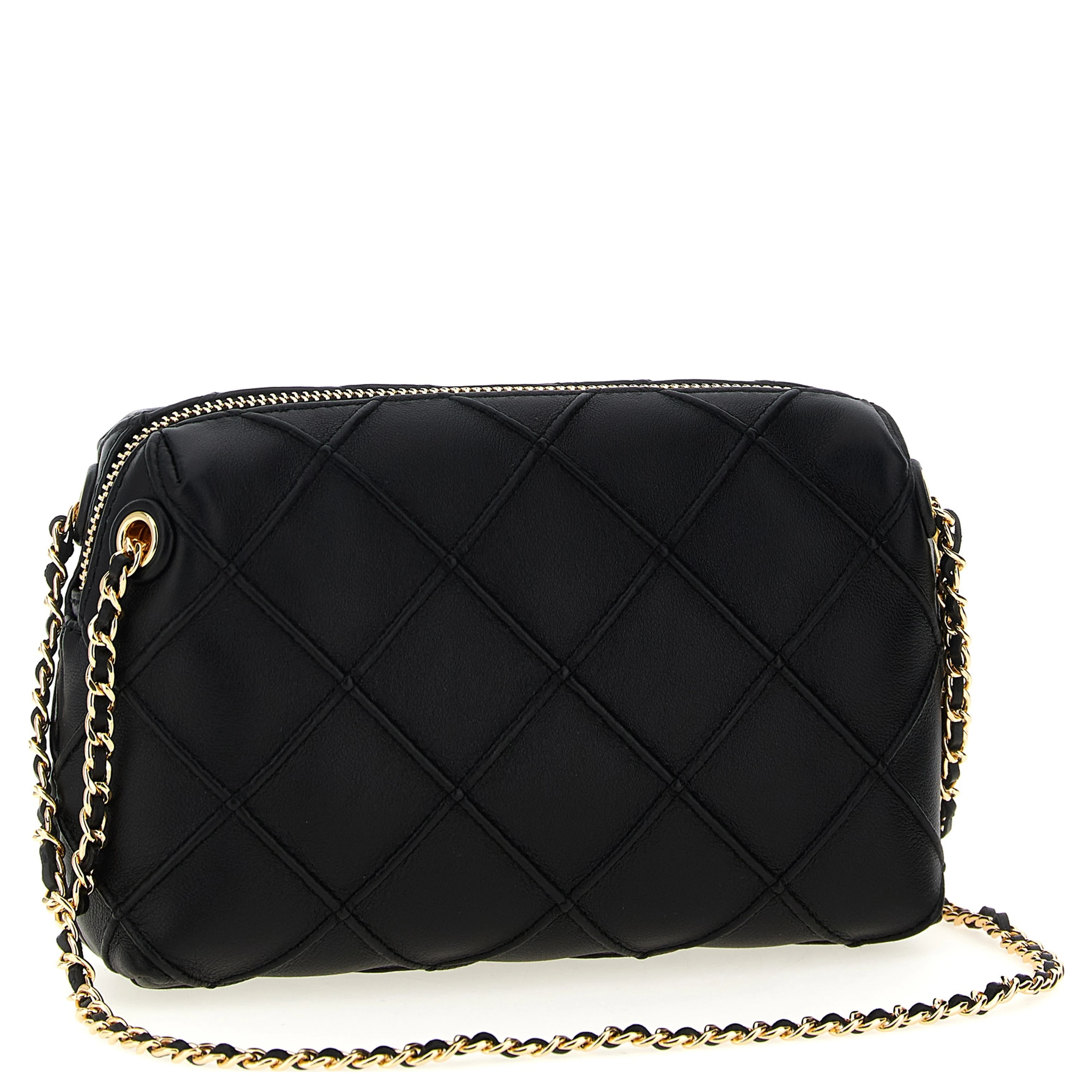 Black Lamb Leather Crossbody Bag