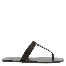 Brown Calfskin Slides