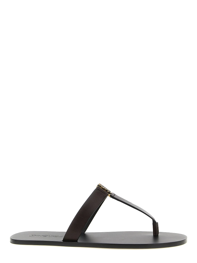 Brown Calfskin Slides