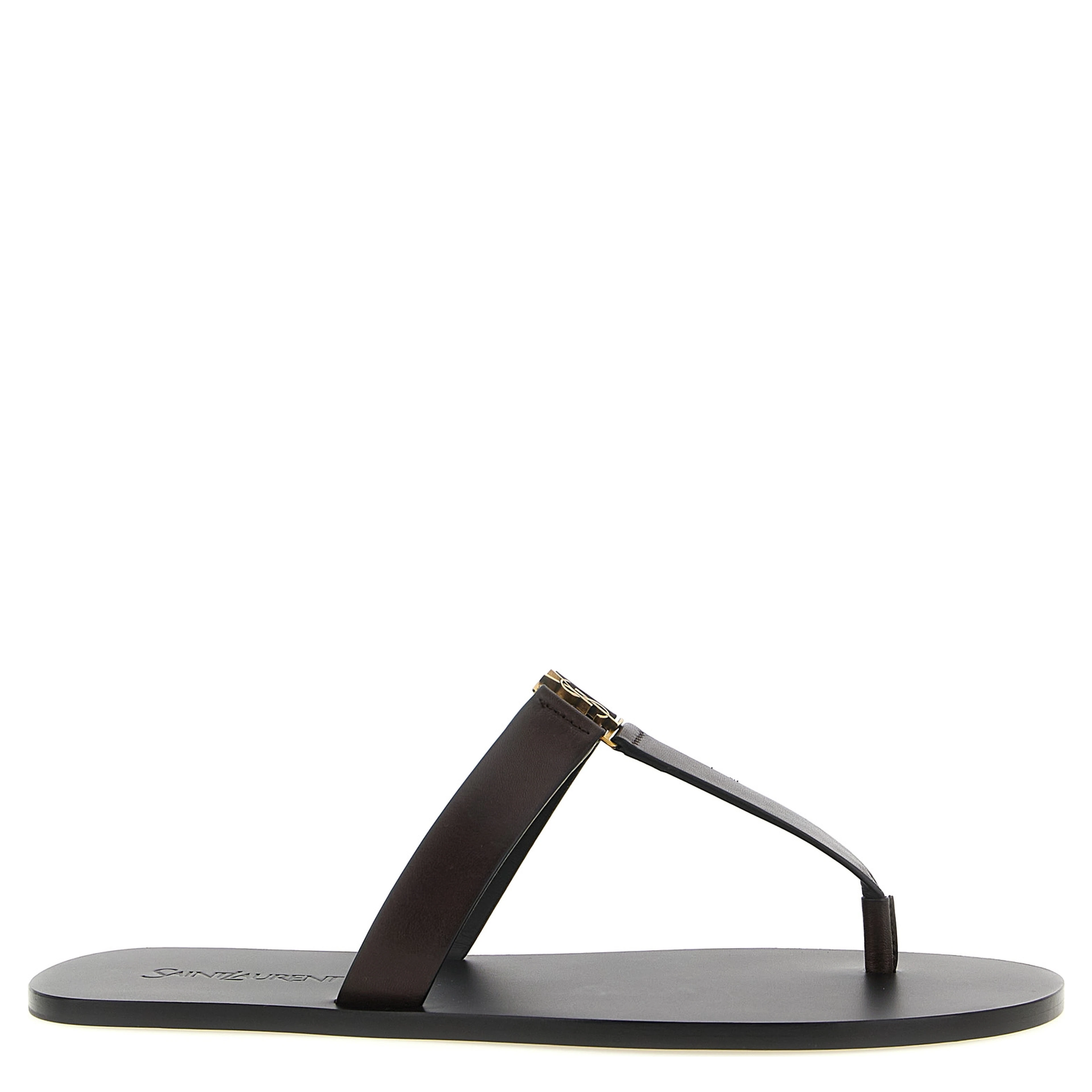 Brown Calfskin Slides